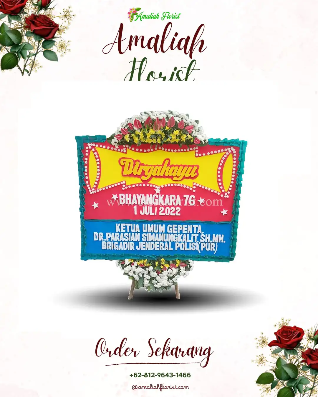 Papan Bunga HUT Ulang Tahun Seruyan